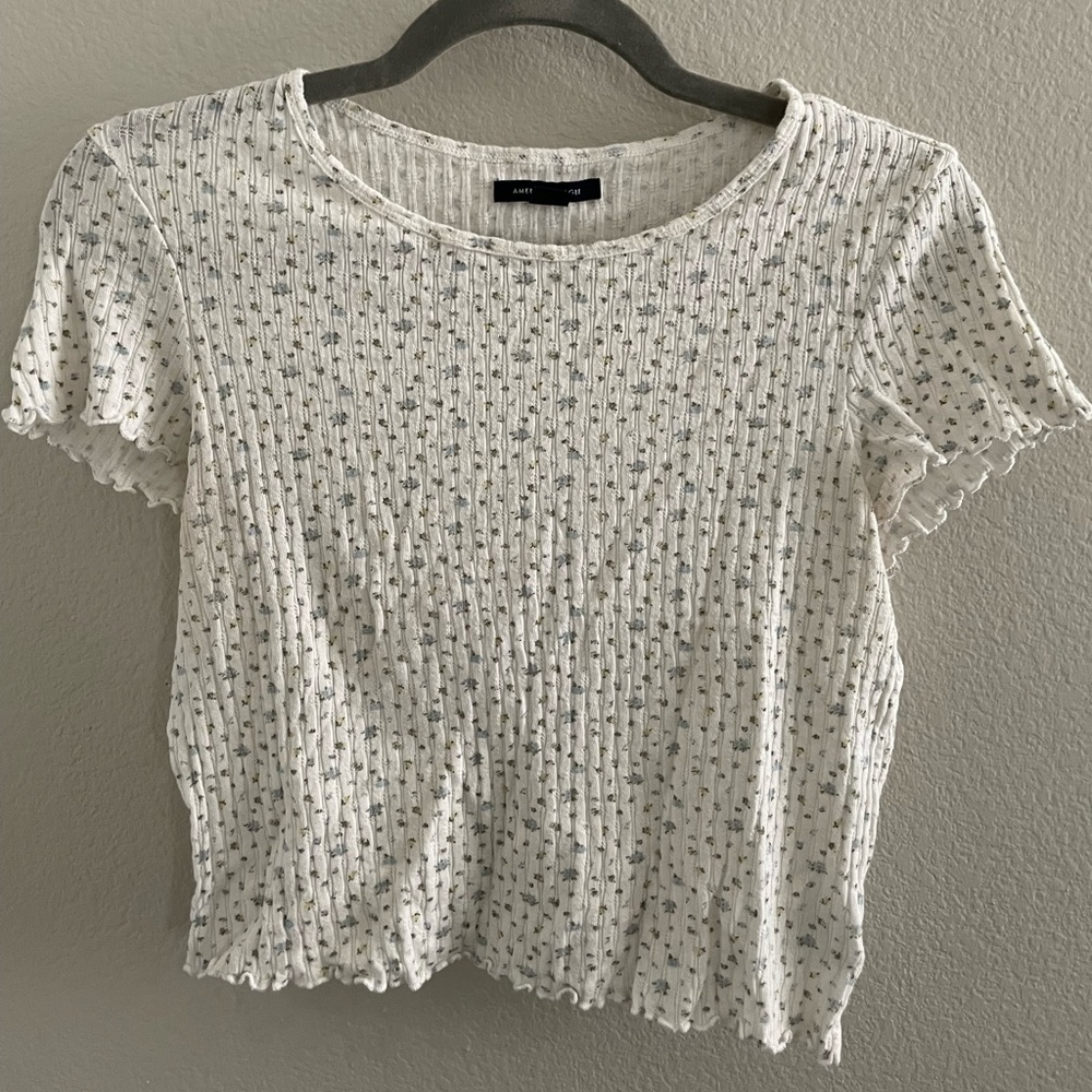 AE Floral ruffled top